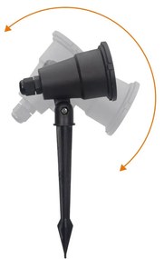 Faretto LED con Picchetto 5W Orientabile Colore Bianco Caldo 3.000K