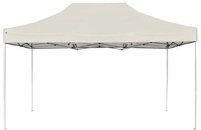 Gazebo Professionale Pieghevole in Alluminio 4,5x3 m Crema