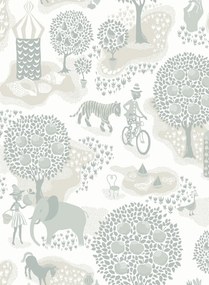 Littlephant Carta da parati Jardin de la Vie - Dusty Blue