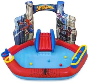 Play Center Gonfiabile Spider-Man 2,11 m x 2,06 m x 1,27 m Con Palline e Anelli - Bestway