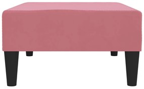 Poggiapiedi rosa 78x56x32 cm in velluto