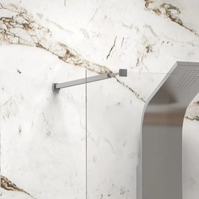 Kamalu - Parete doccia walk in 120 cm vetro 8mm trasparente KW3000