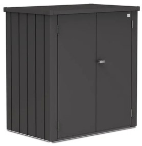 Box portattrezzi in acciaio BIOHORT Romeo L 132 x P 87 x H 140 cm grigio scuro metallizzato