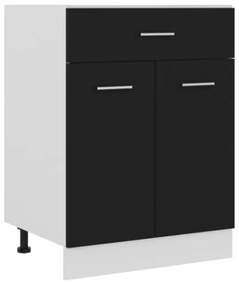 Armadio con Cassetto Nero 60x46x81,5 cm in Truciolato