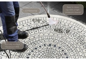 Tappeto da esterno grigio e crema , ø 200 cm Porto - NORTHRUGS