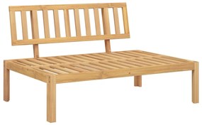 Set divano pallet da giardino 4 pz in legno massello di acacia