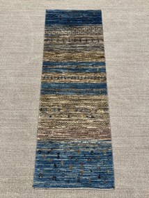 Loribaft Tappeto 150x50 Blu (Iran) Annodato A Mano