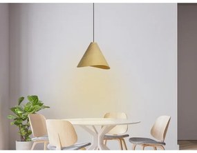 Lampadario in legno a sospensione con cavo 1xE27/60W/230V Ø 33 cm massello/rovere/legno di hevea