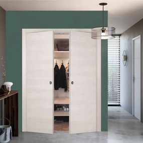 Porta interna a battente Oxford in legno colore beige, L 160 x H 210 cm, apertura reversibile