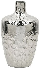 Vaso da fiori metallo argento 39 cm INSHAS Beliani