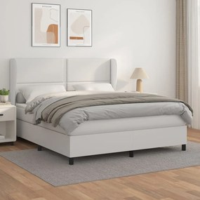 Giroletto A Molle Con Materasso Bianco 160x200 Cm İn Similpelle /