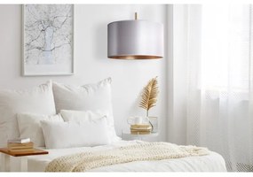 Duolla - Lampadario a sospensione con filo CANNES 1xE27/15W/230V diametro 45 cm argento/rame