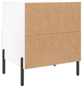 Comodini 2 pz Bianco Lucido 40x35x47,5 cm in Legno Multistrato