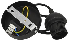 Lampadario a cavo NATIA 1xE27/60W/230V bianco/nero