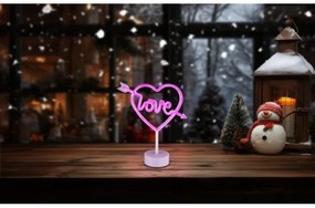 Globo 28066 - Decorazione da tavolo LED Neon ARMOR LED/2W/3xAA cuore