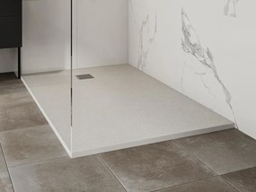 Piatto per doccia da posare o da incasso con sifone 140 x 90 cm in Resina Bianco - MIRNOSA