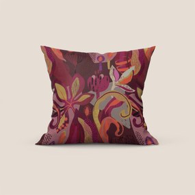 Joy collezione cuscini a fantasie multicolor in tessuto fresco cotone impermeabile rosso