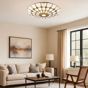 Brilagi - Plafoniera in stile Tiffany con vetri colorati DORAN 2xE27/60W/230V