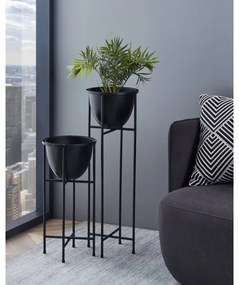 Eglo 428035 - Vaso da fiori in metallo SHIKABE 73x23,5 cm nero