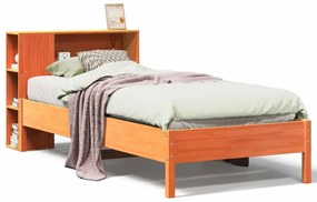 Letto libreria senza materasso marrone cera 90x200 cm in pino