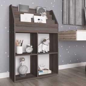 Portariviste Bambini Grigio Rovere Sonoma 71x30x114 Multistrato /