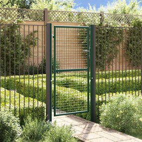 Cancello Per Recinzione İn Acciaio 100x175 Cm Verde /