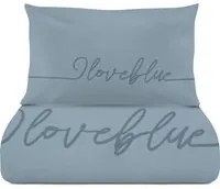 Parure copripiumino singolo I love blue Quotes