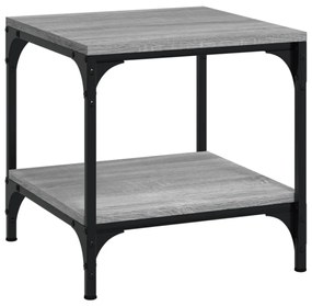 Tavolini 2pz grigio sonoma 40x40x40 cm in legno multistrato