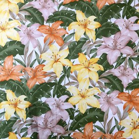Tovaglia Plastificata Antimacchia Impermeabile con Fiori Tropicali