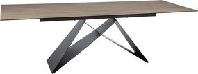Tavolo allungabile Westin Ceramic SABBIA marrone chiaro/nero opaco - L160-240 cm