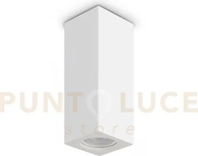 Look square lampada da soffitto in gesso bianco 1 luce attacco gu10...