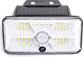 Aigostar - Lampada solare LED con sensore, LED/3,7 V, 6500 K, 500 mAh, IP65, nera