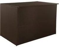 Baule da Giardino Marrone 150x100x100 cm in Polyrattan