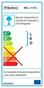 Lampada da tavolo LED neoclassico Kim bianco, luce naturale 700 LUMEN