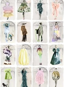 Cole & Son Carta da parati Couture Carousel with Windows - Pastel Pearl