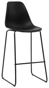 Sedie Da Bar 2 Pz Nere İn Plastica /
