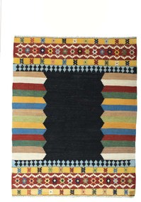 Kilim Tappeto persiano 140x180 Nero (Iran) Tessuto A Mano