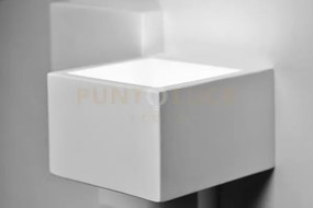 Side applique da parete in gesso bianco a 1 luce attacco gx53 12,5x...