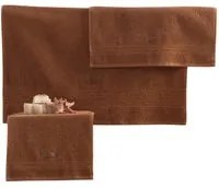 Set 3 asciugamani bagno cotone Wellness marrone