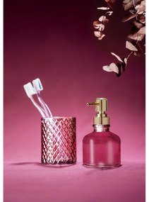 Dispenser per sapone rosa scuro in vetro 200 ml Atessa – Wenko