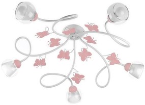 ONLI - Lampadario a plafone per bambini BUTTERFLY 5xE14/6W/230V
