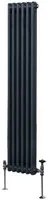 Termosifone Radiatore a 2 colonne per riscaldamento centralizzato verticale Grigio Antracite 180x29cm