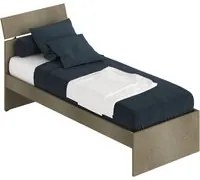 Letto singolo in legno colore argilla