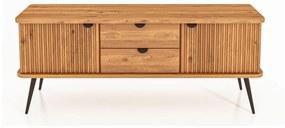 Cassettiera bassa in legno di quercia in colore naturale 144x57 cm Kula - The Beds