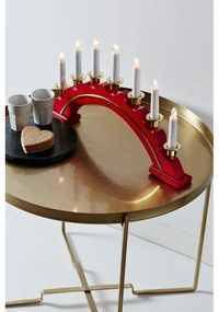 Decorazione luminosa rosso-oro con motivo natalizio Celine - Markslöjd