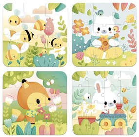 Puzzle evolutivi 4 in 1 - Animali