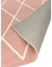 Tappeto in lana rosa tessuto a mano 80x150 cm Albany - Asiatic Carpets