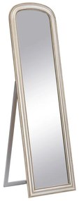 Specchio in su piede L.50 x H.170 cm in Legno di paulownia Champagne Stile vintage - TERESA