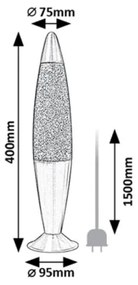 Rabalux 76113 - LED Lampada lava (lampada Astro) GLITTER 2 LED/25W/230V