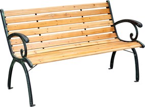 GINE LONG - panca in legno e ghisa